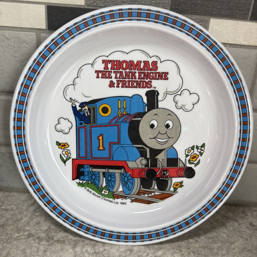Vintage Thomas The Tank Engine & Friends Train Plate Plastic Kids Scoop Edge